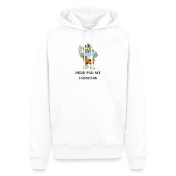 Frosch Peace-Latzhose - Männer Premium Bio Hoodie - Weiß - Vorne - Nico (187cm)