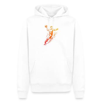 In a nutshell, men's handball - Men’s Premium Organic Hoodie - white - Front - Nico (187cm)