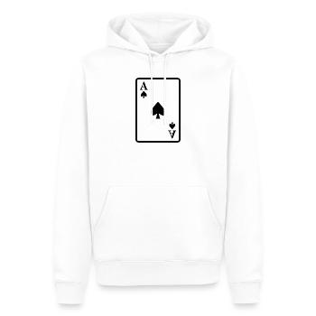 Pik-Ass - Männer Premium Bio Hoodie - Weiß - Vorne - Nico (187cm)