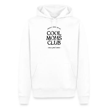 Cool Moms Club - Männer Premium Bio Hoodie - Weiß - Vorne - Nico (187cm)
