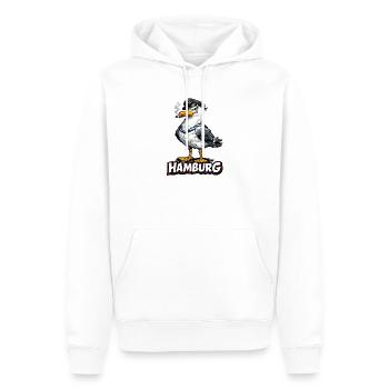 Kapitänsmöwe Hamburg - Männer Premium Bio Hoodie - Weiß - Vorne - Nico (187cm)