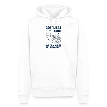 Gott liebt dich Favorit Engel Humor - Männer Premium Bio Hoodie - Weiß - Vorne - Nico (187cm)