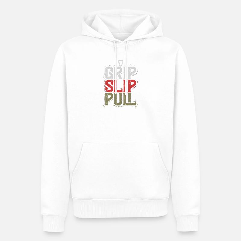 Grip Slip Pull - Sweat à capuche Premium bio Homme - blanc