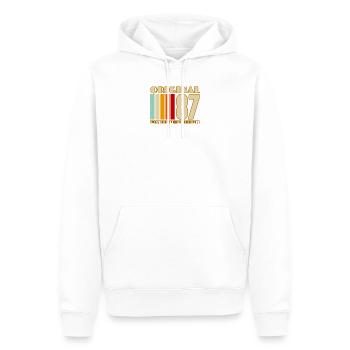 Original87 Limited Edition Palette - Sweat à capuche Premium bio Homme - blanc - Devant - Nico (187cm)