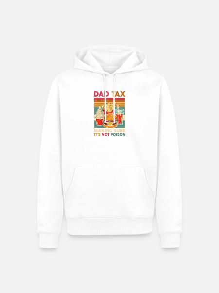 Lustiger Papa Steuerdesign Vatertag Papa Papa Papa Papa - Männer Premium Bio Hoodie - Weiß