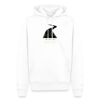 Trust the Journey Motivational Road Design - Men’s Premium Organic Hoodie - white - Front - Nico (187cm)