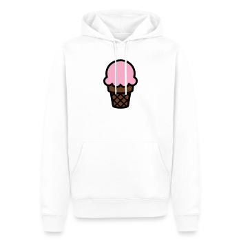 Eiscreme Waffel Icon - Männer Premium Bio Hoodie - Weiß - Vorne - Nico (187cm)