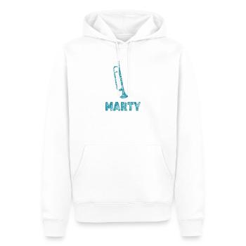 Marty as Trumpets - Men’s Premium Organic Hoodie - white - Front - Nico (187cm)