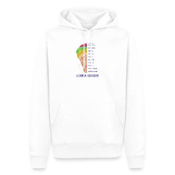 Signe du zodiaque Balance - Sweat à capuche Premium bio Homme - blanc - Devant - Nico (187cm)