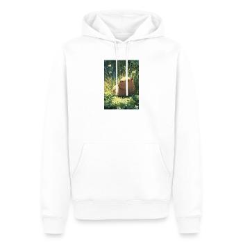 Sun hamster in the grass - Men’s Premium Organic Hoodie - white - Front - Nico (187cm)