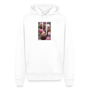 Three beavers among the water lilies - Men’s Premium Organic Hoodie - white - Front - Nico (187cm)