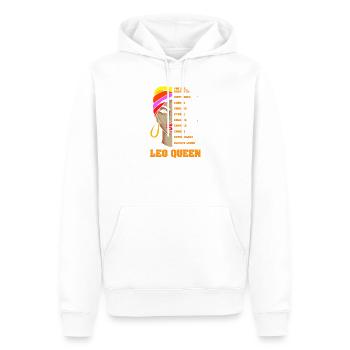 Signe du zodiaque Lion - Sweat à capuche Premium bio Homme - blanc - Devant - Nico (187cm)