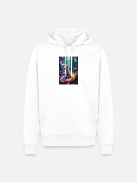 Magischer Fuchs im Hellen Wald - Männer Premium Bio Hoodie - Weiß