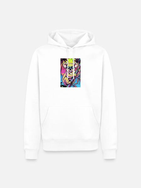 Koala - Männer Premium Bio Hoodie - Weiß