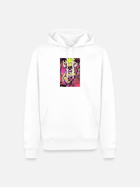 Koala - Männer Premium Bio Hoodie - Weiß