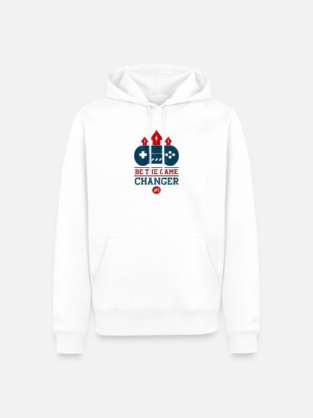 Sei der Game Changer Controller Tee - Männer Premium Bio Hoodie - Weiß