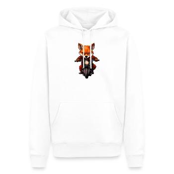 Motorrad Fuchs - Männer Premium Bio Hoodie - Weiß - Vorne - Nico (187cm)