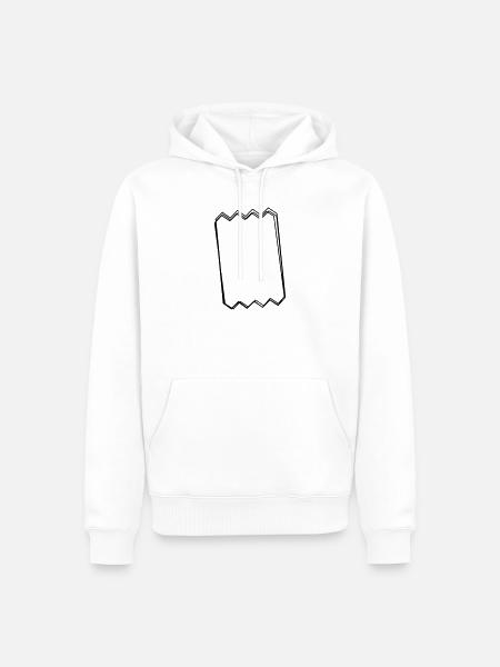 Kassenbon handgezeichnet - Männer Premium Bio Hoodie - Weiß