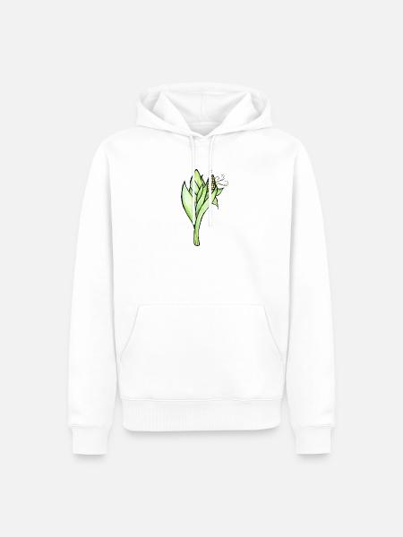 Aquarell-Maispflanzenillustration - Männer Premium Bio Hoodie - Weiß