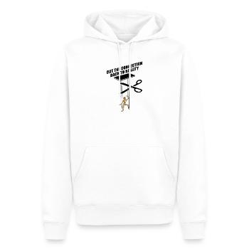 Cut The Connection - Back to Reality - Männer Premium Bio Hoodie - Weiß - Vorne - Nico (187cm)