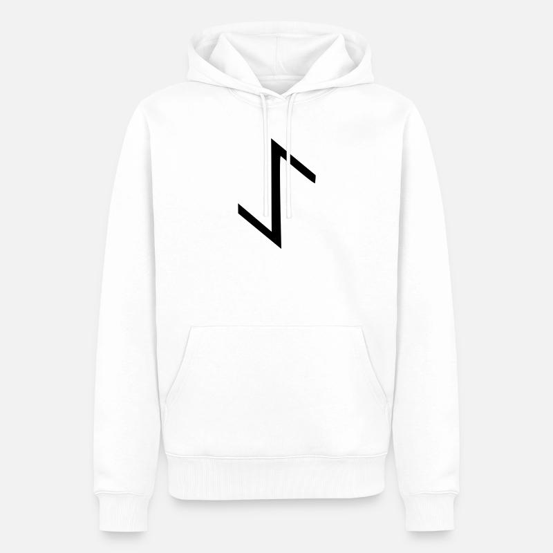 rune eihwaz,eoh - Männer Premium Bio Hoodie - Weiß