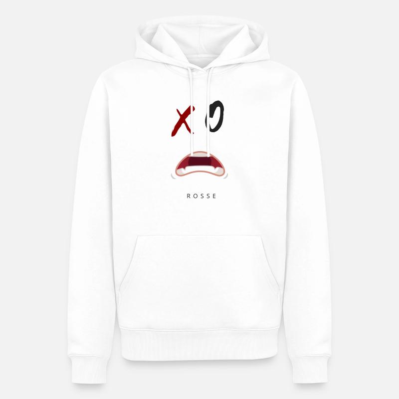 XO Maroon Rosse - Sweat à capuche Premium bio Homme - blanc