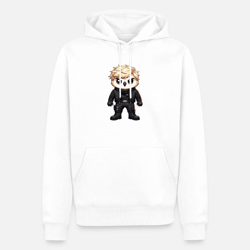 Jace Owlendale - Sweat à capuche Premium bio Homme - blanc