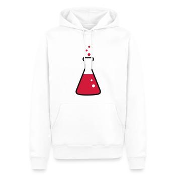 Laboratory flask, science, chemistry (2 colors) - Men’s Premium Organic Hoodie - white - Front - Nico (187cm)