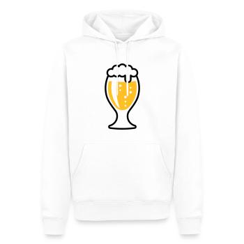 XSnice bulbeuse (2 couleurs) - Sweat à capuche Premium bio Homme - blanc - Devant - Nico (187cm)