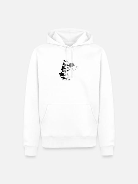 Stone Tower - Men’s Premium Organic Hoodie - white