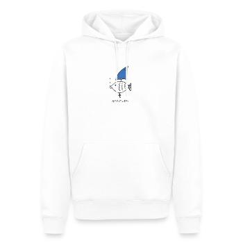 Fisch Fischkopf Meer Hai witzig Angeln Tier - Männer Premium Bio Hoodie - Weiß - Vorne - Nico (187cm)