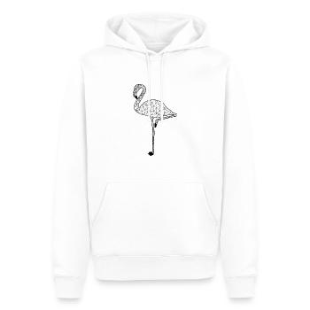 Flamingoo GeomeTRIX - Männer Premium Bio Hoodie - Weiß - Vorne - Nico (187cm)