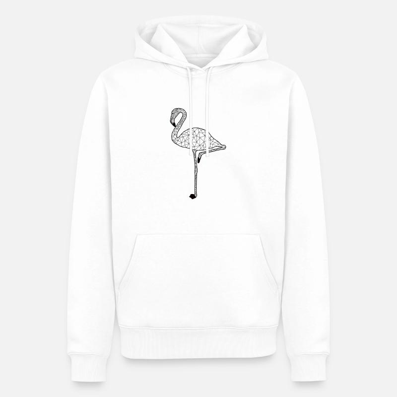 Flamingoo GeomeTRIX - Männer Premium Bio Hoodie - Weiß