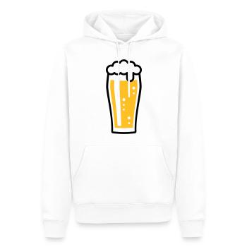 Beer Glass (Beer Drinker / Pale Ale / 2C) - Men’s Premium Organic Hoodie - white - Front - Nico (187cm)