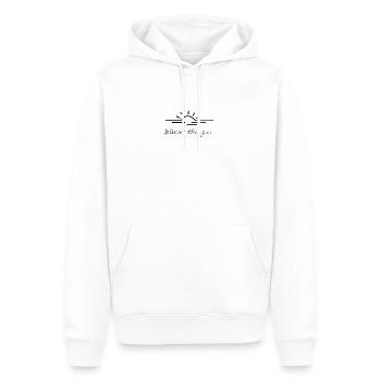 le coucher du soleil - Sweat à capuche Premium bio Homme - blanc - Devant - Nico (187cm)