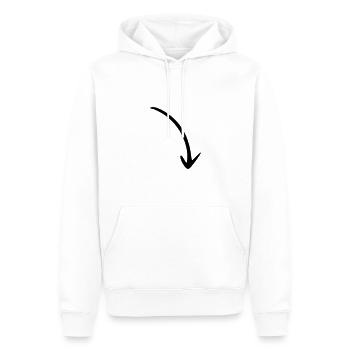 Pfeil Zeichnung Skizze schwarz - Männer Premium Bio Hoodie - Weiß - Vorne - Nico (187cm)
