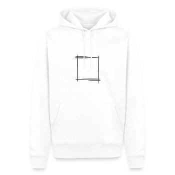 Cadre décoratif. Bannières / cadres. - Sweat à capuche Premium bio Homme - blanc - Devant - Nico (187cm)