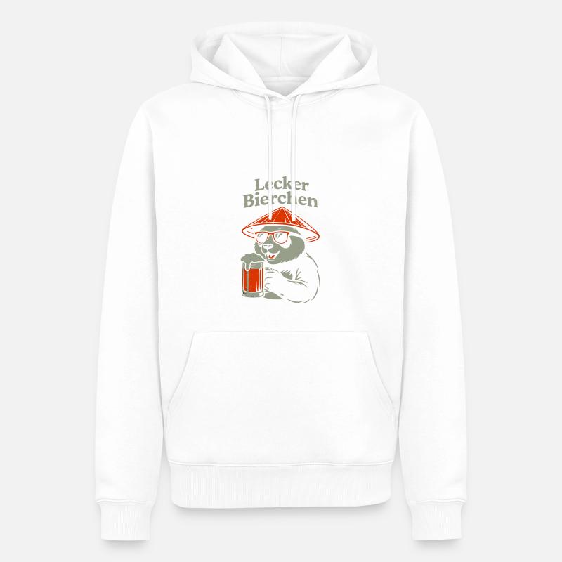 Lecker Bierchen - Männer Premium Bio Hoodie - Weiß