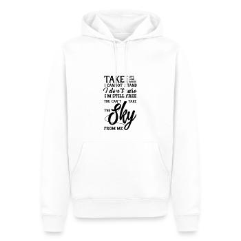 You Cant take the Sky from me - Männer Premium Bio Hoodie - Weiß - Vorne - Nico (187cm)