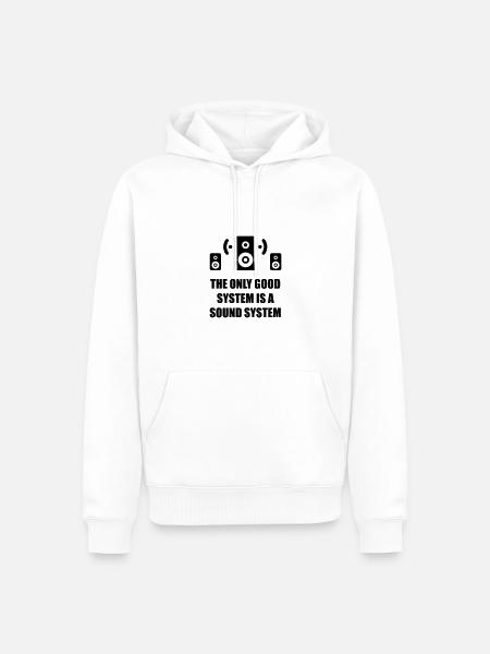 Musik - Männer Premium Bio Hoodie - Weiß