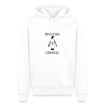 Pinguin kommt - GOT Winter - Männer Premium Bio Hoodie - Weiß - Vorne - Nico (187cm)