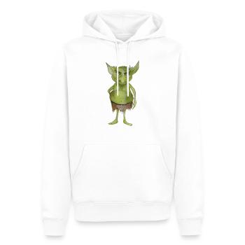 Goblin - Männer Premium Bio Hoodie - Weiß - Vorne - Nico (187cm)