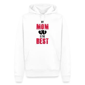 maman c'est la meilleure / cadeau enfant - Sweat à capuche Premium bio Homme - blanc - Devant - Nico (187cm)