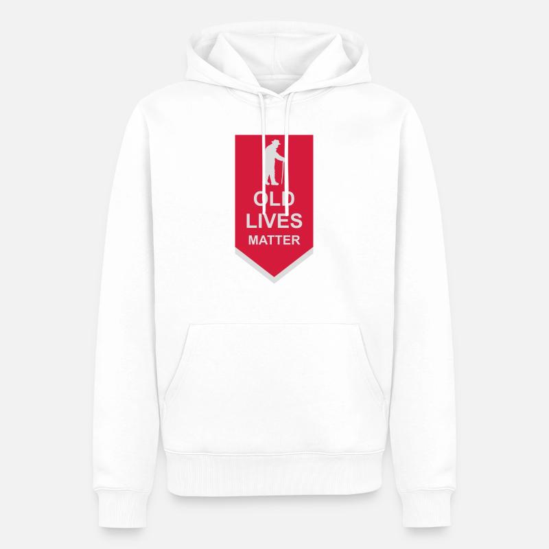 Citation Old Lives Matter - Sweat à capuche Premium bio Homme - blanc