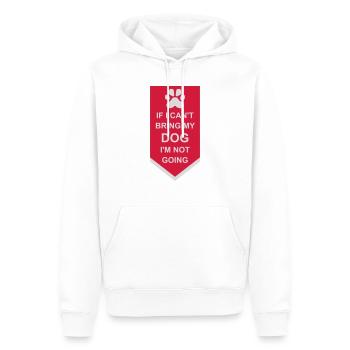Citation Apportez mon chien - Sweat à capuche Premium bio Homme - blanc - Devant - Nico (187cm)