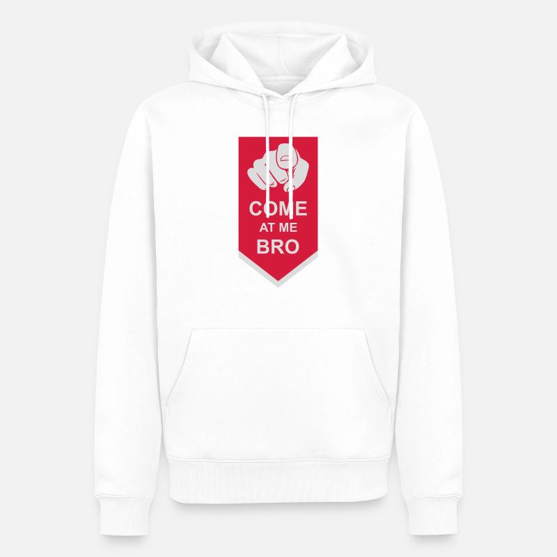 Viens à moi bro - Sweat à capuche Premium bio Homme - blanc