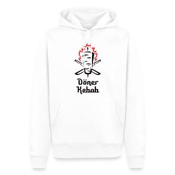 Döner Dürum Kebab Geschenk - Männer Premium Bio Hoodie - Weiß - Vorne - Nico (187cm)
