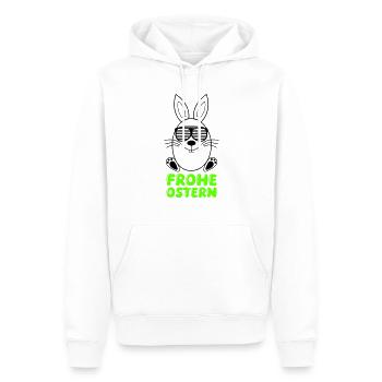 joyeuses Pâques - Sweat à capuche Premium bio Homme - blanc - Devant - Nico (187cm)