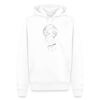 Lune - Sweat à capuche Premium bio Homme - blanc - Devant - Nico (187cm)