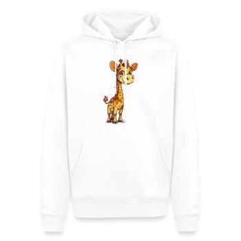 Bunte Cartoon Giraffe - Männer Premium Bio Hoodie - Weiß - Vorne - Nico (187cm)